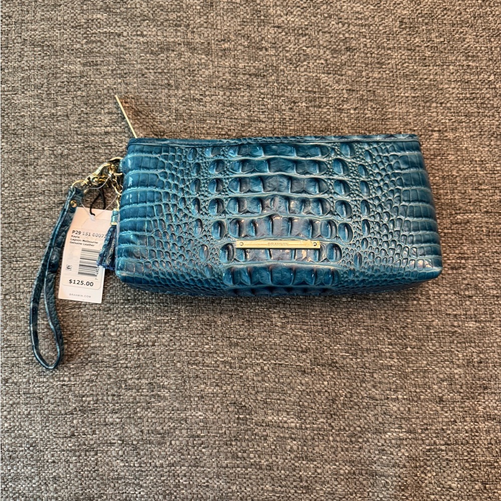 NWT Brahmin Melbourne Embossed Leather Kayla Clutch